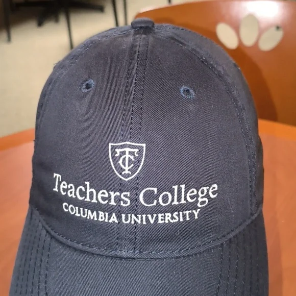 Teachers College Columbia University Embroidered Clean up Strapback Hat Cap